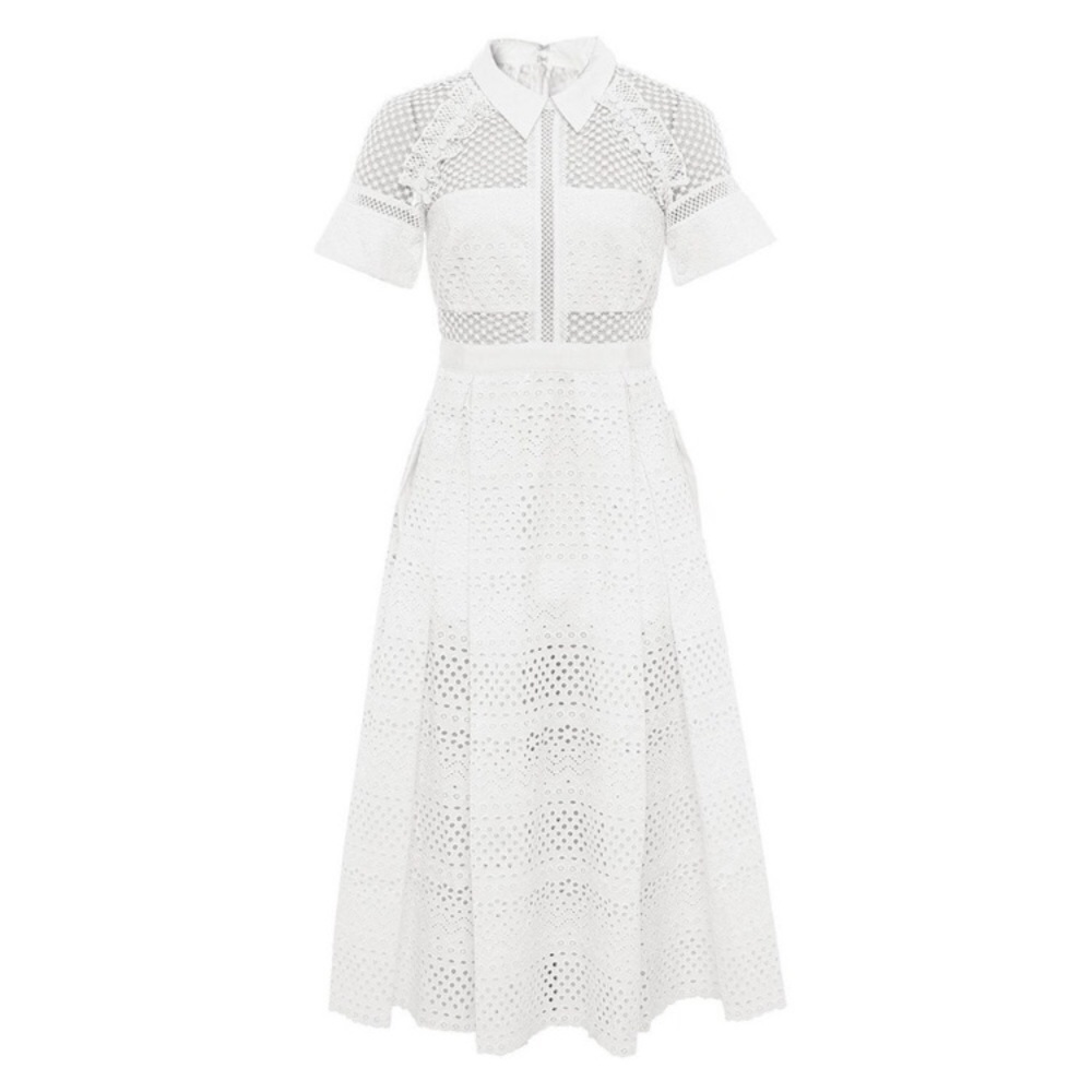 NWT Self Portrait Raglan Midi Dress UK4 US0 White - Picture 6 of 15